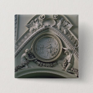 Macaron Carré 5 Cm Médaillon dépeignant l'empereur Constantine