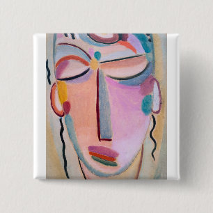 Macaron Carré 5 Cm Méditation Alexej von Jawlensky Art figuratif