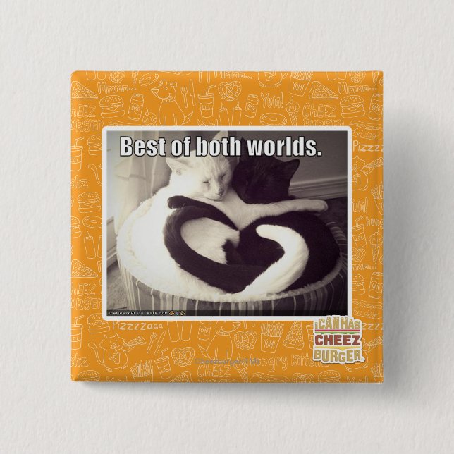 Macaron Carré 5 Cm Meilleur des deux mondes (Devant)