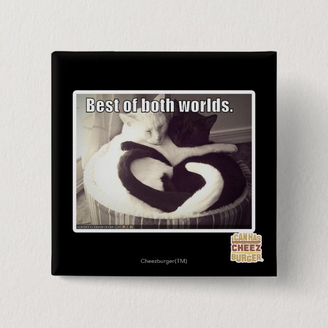 Macaron Carré 5 Cm Meilleur des deux mondes (Devant)