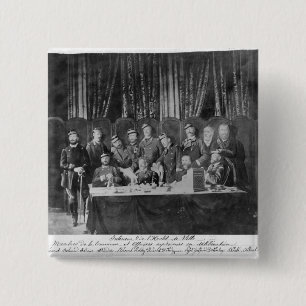 Macaron Carré 5 Cm Membres de la commune à l'hôtel de Ville