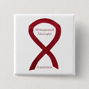 Macaron Carré 5 Cm Meningococcie méningite Sensibilisation Broches à