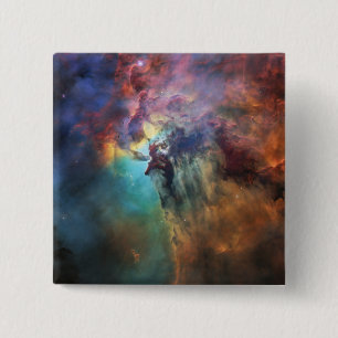 Macaron Carré 5 Cm Mers tempétueuses de la lagune Nebula à Sagittariu