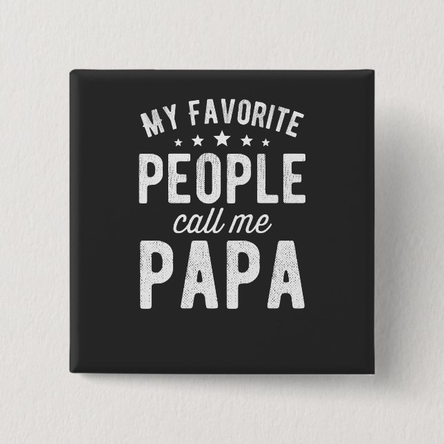 Macaron Carré 5 Cm mes préférés m'appellent papa T-Shirt (Devant)