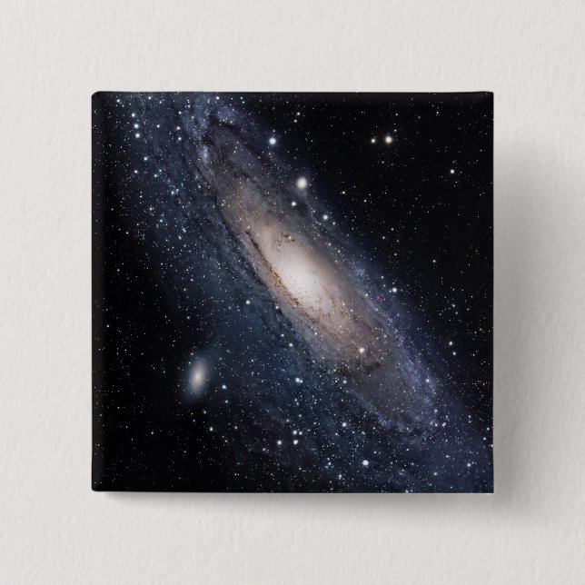 Macaron Carré 5 Cm Messier 31, La Grande Galaxie en Andromède (Devant)