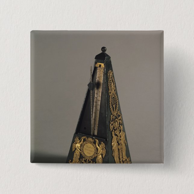Macaron Carré 5 Cm Métronome pyramidal, 1815 (Devant)