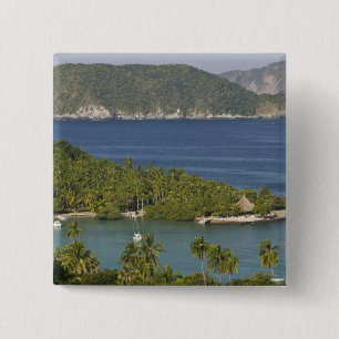 Macaron Carré 5 Cm Mexique, Guerrero, Zihuatanejo. Playa Las Gatas-