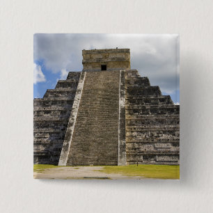 Macaron Carré 5 Cm Mexique, Quintana Roo, près de Cancun, Chichen 2