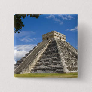 Macaron Carré 5 Cm Mexique, Quintana Roo, près de Cancun, Chichen 5