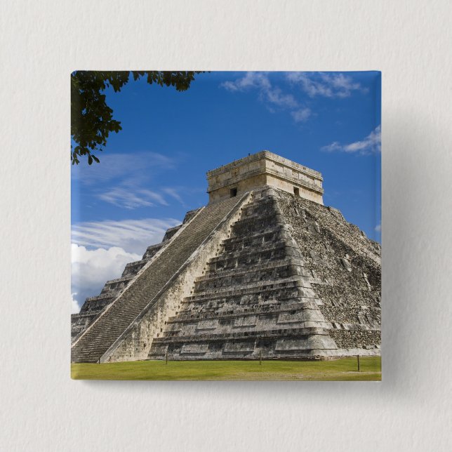 Macaron Carré 5 Cm Mexique, Quintana Roo, près de Cancun, Chichen 5 (Devant)