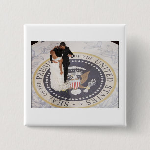 Macaron Carré 5 Cm Michelle et Barack Obama