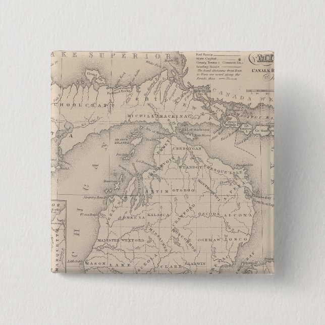 Macaron Carré 5 Cm Michigan 5 (Devant)