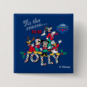 Macaron Carré 5 Cm Mickey & Friends   Cette saison sera Jolly