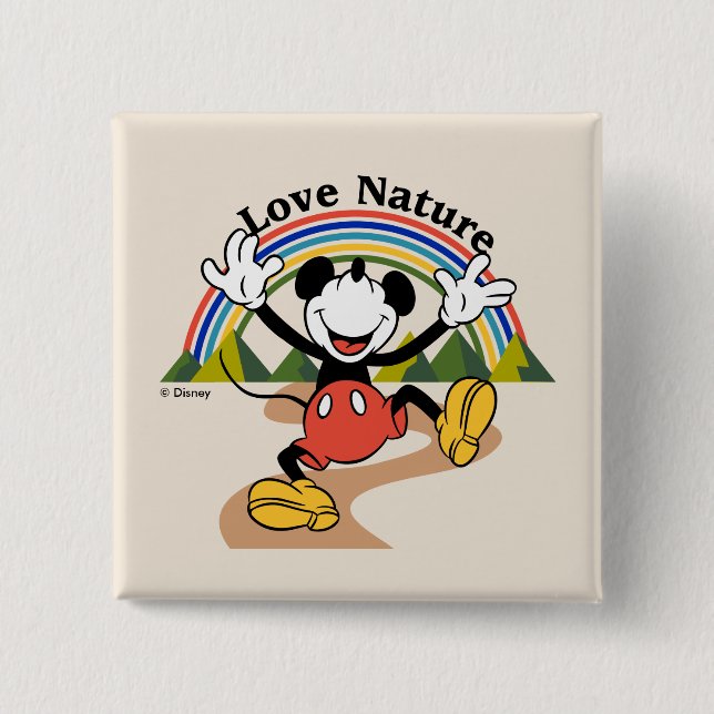 Macaron Carré 5 Cm Mickey | Love Nature (Devant)