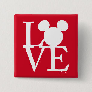 Macaron Carré 5 Cm Mickey Mouse AMOUR Saint-Valentin 3