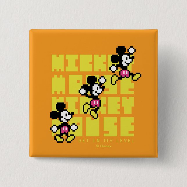 Macaron Carré 5 Cm Mickey Mouse Double Jump (Devant)