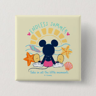 Macaron Carré 5 Cm Mickey Mouse Été Sans Fin