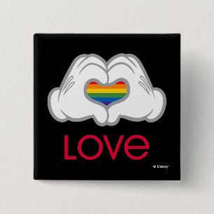 Macaron Carré 5 Cm Mickey Rainbow Love