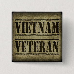 Macaron Carré 5 Cm Militaires de vétéran du Vietnam