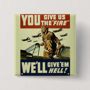 Macaron Carré 5 Cm Militaires vintages