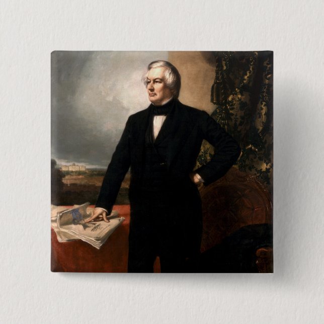 Macaron Carré 5 Cm Millard Fillmore (Devant)