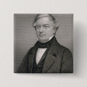 Macaron Carré 5 Cm Millard Fillmore, gravé par Thomas B. Welch (181