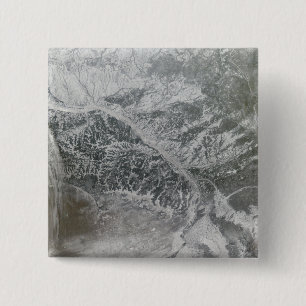 Macaron Carré 5 Cm Milou et la Russie centrale floue montrant l'Ob Ri