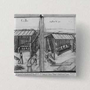 Macaron Carré 5 Cm Mine argentée des Croix-aux.-Mines de La, Lorrain