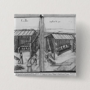 Macaron Carré 5 Cm Mine argentée des Croix-aux.-Mines de La, Lorraine