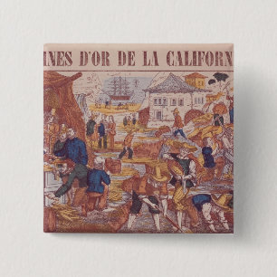 Macaron Carré 5 Cm Mines d'or de la Californie
