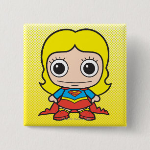 Macaron Carré 5 Cm Mini Supergirl