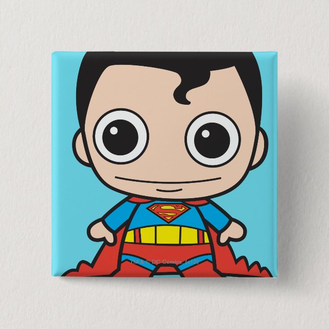 Macaron Carré 5 Cm Mini Superman (Devant)