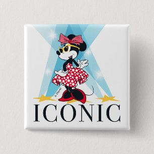 Macaron Carré 5 Cm Minnie Mouse   Hollywood - Iconique
