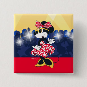 Macaron Carré 5 Cm Minnie Mouse   La vedette d'Hollywood