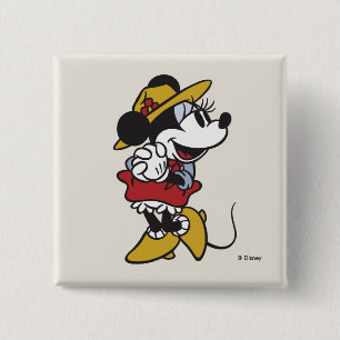 Macaron Carré 5 Cm Minnie Mouse   Minnie en plein air
