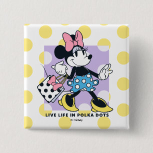 Macaron Carré 5 Cm Minnie Vit sa Vie en Points de Polka