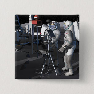 Macaron Carré 5 Cm Missions d'exploration spatiale futures 5