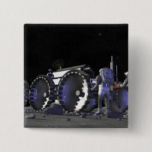 Macaron Carré 5 Cm Missions d'exploration spatiale futures 9