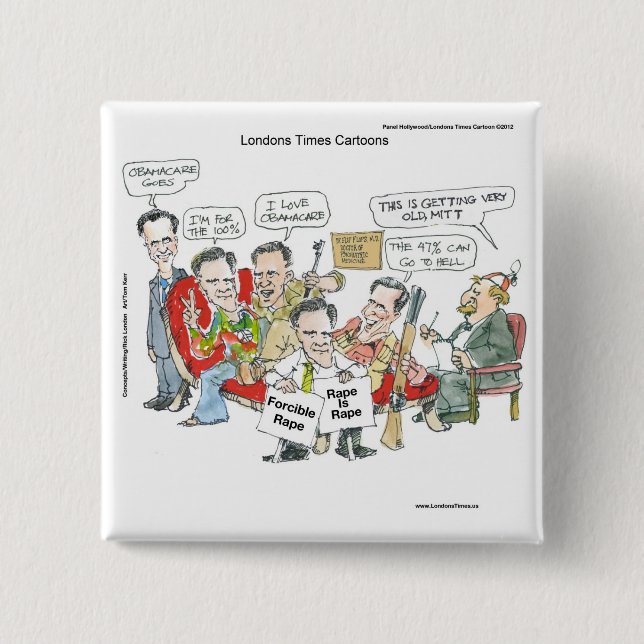 Macaron Carré 5 Cm Mitt Romney En Thérapie Funny Cartes Tee - shirts  (Devant)