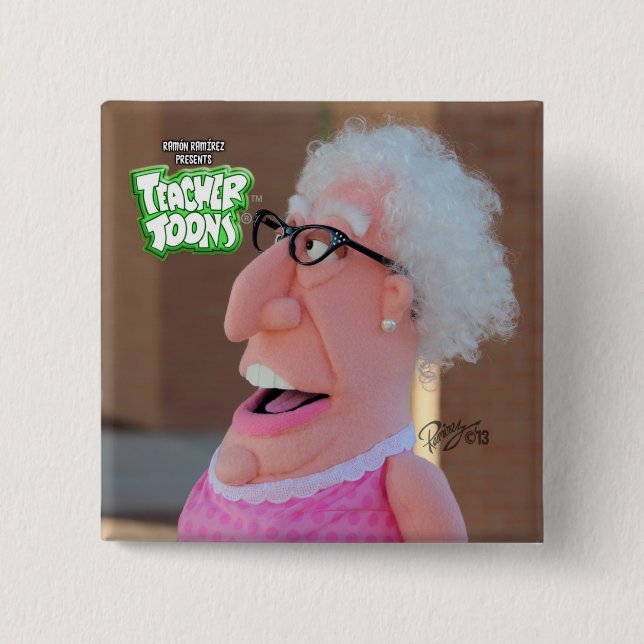 Macaron Carré 5 Cm Mme Carrie Oki Button #3 (Devant)