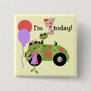 Macaron Carré 5 Cm Mod Frogs 3e Anniversaire Tshirts et cadeaux