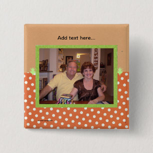 MACARON CARRÉ 5 CM MODÈLE DE BOUTON PHOTO