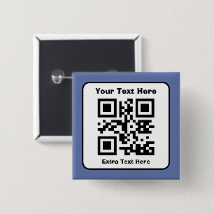 Macaron Carré 5 Cm Modèle de code QR scannable avec texte modifiable