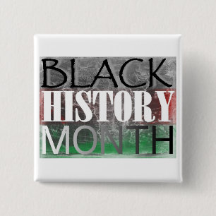Macaron Carré 5 Cm Mois noir d'histoire (drapeau africain)