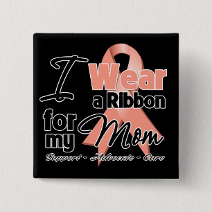 Macaron Carré 5 Cm Mom - Uterine Cancer Ribbon