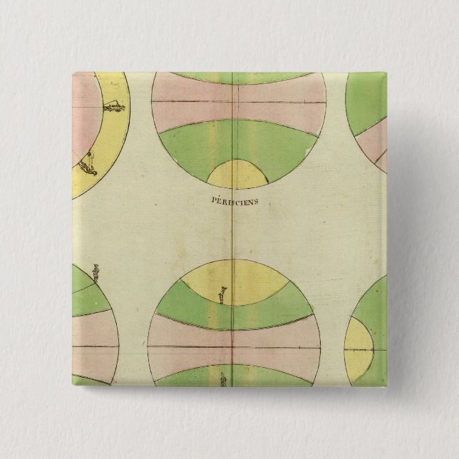 Macaron Carré 5 Cm Monde 2 (Devant)