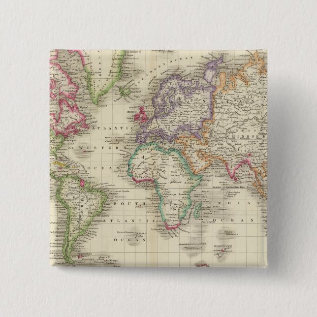 Macaron Carré 5 Cm Monde 9 (Devant)