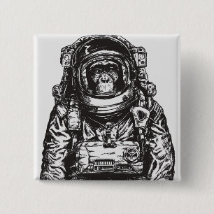 Macaron Carré 5 Cm Monkey Astronaut