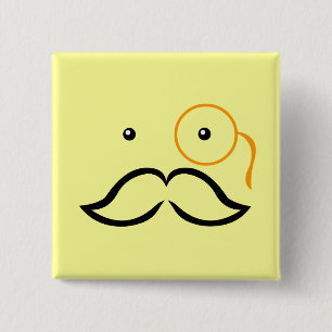Macaron Carré 5 Cm Monocle et moustache