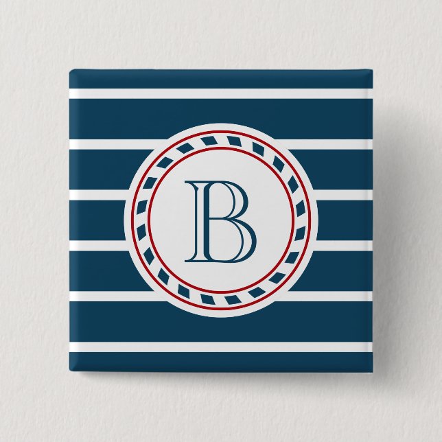 Macaron Carré 5 Cm Monogram design (Devant)